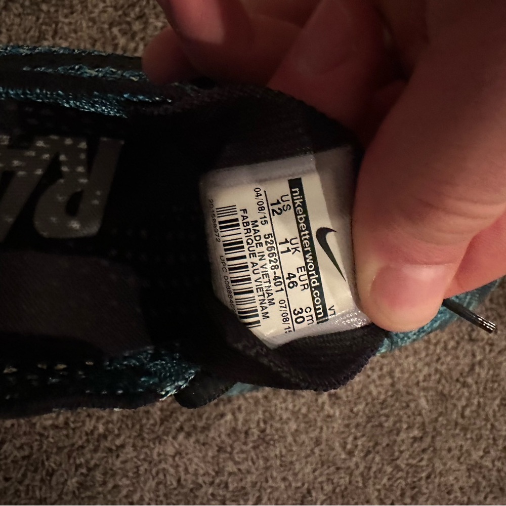 Mens Nike Flyknit Racer Blue Gecko size 12 - Picture 4 of 5